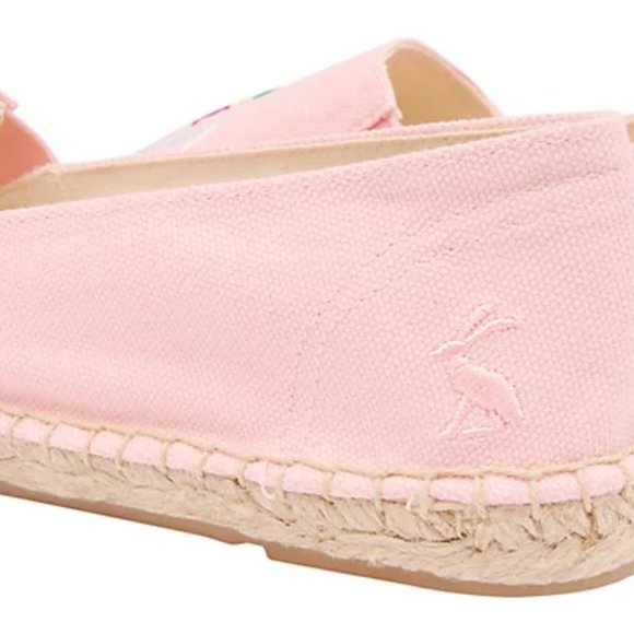 Joules Embroidered Canvas Espadrille A373821- Shelbury Pink 6 - Picture 2 of 5